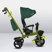 Tricicleta copii, Lionelo, Kori, Cu suport de picioare, Control al directiei, Scaun reversibil, Rotire 360 grade, Pliabila, Conform cu standardul european de securitate EN71, Verde BYNLO-KORI_GREEN_EMERALD