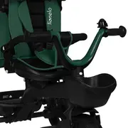 Tricicleta copii, Lionelo, Kori, Cu suport de picioare, Control al directiei, Scaun reversibil, Rotire 360 grade, Pliabila, Conform cu standardul european de securitate EN71, Verde BYNLO-KORI_GREEN_EMERALD