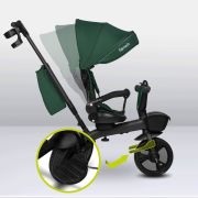 Tricicleta copii, Lionelo, Kori, Cu suport de picioare, Control al directiei, Scaun reversibil, Rotire 360 grade, Pliabila, Conform cu standardul european de securitate EN71, Verde BYNLO-KORI_GREEN_EMERALD