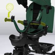 Tricicleta copii, Lionelo, Kori, Cu suport de picioare, Control al directiei, Scaun reversibil, Rotire 360 grade, Pliabila, Conform cu standardul european de securitate EN71, Verde BYNLO-KORI_GREEN_EMERALD