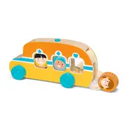 Autobuz de jucarie din lemn cu accesorii colectia rostogol go tots - okemd30738
