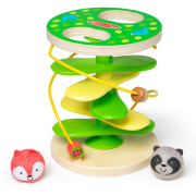 Centru de joaca pentru dezvoltarea motricitatii la bebe si toddler casuta din copac cu rollercoaster - okemd30735