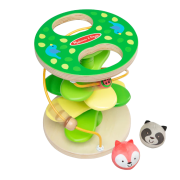Centru de joaca pentru dezvoltarea motricitatii la bebe si toddler casuta din copac cu rollercoaster - okemd30735