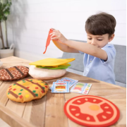 Joc educativ de stivuire si potrivire burgerul gigant - okemd32402