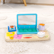Laptop din lemn de jucarie pentru toddleri - okemd30753