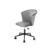 Scaun birou hm pasco, rotativ, inaltime reglabila, catifea, gri drm10268