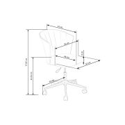 Scaun birou hm pasco, rotativ, inaltime reglabila, catifea, gri drm10268
