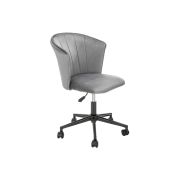 Scaun birou hm pasco, rotativ, inaltime reglabila, catifea, gri drm10268