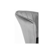 Scaun birou hm pasco, rotativ, inaltime reglabila, catifea, gri drm10268