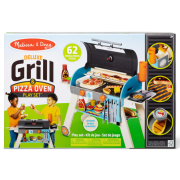 Set de joaca din lemn cu accesorii grill si pizza - okemd30608