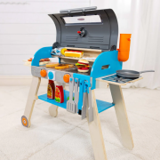 Set de joaca din lemn cu accesorii grill si pizza - okemd30608