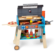 Set de joaca din lemn cu accesorii grill si pizza - okemd30608