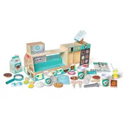 Set de joaca din lemn cu accesorii ne jucam de-a cafeneaua - barista - okemd30602