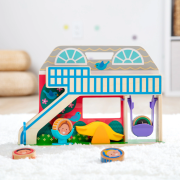Set de joaca din lemn cu accesorii scoala rostogol go tots - okemd30739