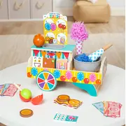 Set de joaca din lemn toneta cu dulciuri - colectia distractie la targ - okemd92299