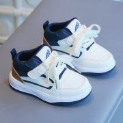 Adidasi albi cu insertii bleumarine si maro - Sport MDTX-637-1-sa49