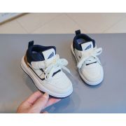 Adidasi albi cu insertii bleumarine si maro - Sport MDTX-637-1-sa49