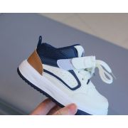 Adidasi albi cu insertii bleumarine si maro - Sport MDTX-637-1-sa49