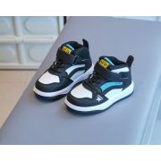 Adidasi albi cu negru si insertii turqoise - New fashion MBTX-635-3-sa48