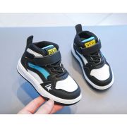Adidasi albi cu negru si insertii turqoise - New fashion MBTX-635-3-sa48