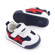 Adidasi bleumarine cu insertii rosii pentru bebelusi (marime disponibila: 6-9 luni (marimea 19 incaltaminte)) mbd2678-1-sa48.6-9 luni (marimea 19 incaltaminte)