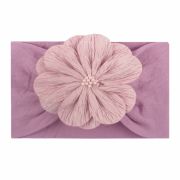 Bentita lata pentru bebeluse cu floare aplicata MBx-19025-R12