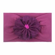 Bentita lata pentru bebeluse cu floare aplicata MBx-19025-R12