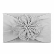 Bentita lata pentru bebeluse cu floare aplicata MBx-19025-R12