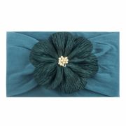 Bentita lata pentru bebeluse cu floare aplicata MBx-19025-R12
