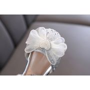 Pantofi argintii cu perlute si strasuri - Heart MBXZ74-1