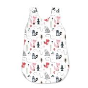 Sac de dormit, MimiNu, Pentru bebelusi, De iarna, Din bumbac certificat Oeko Tex Standard 100, Cu fermoar lateral, Cu capse pe umar, 70 cm, 0 - 6 luni, 2.5 Tog, Design, Fox BYN6426972024815