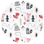 Sac de dormit, MimiNu, Pentru bebelusi, De iarna, Din bumbac certificat Oeko Tex Standard 100, Cu fermoar lateral, Cu capse pe umar, 70 cm, 0 - 6 luni, 2.5 Tog, Design, Fox BYN6426972024815