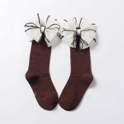 Sosete trei sferturi cu fundita din organza MDSKK112-C12