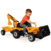 Tractor copii Smoby 033389 Builder Max cu remorca si cupa excavator - MYK00007084