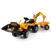 Tractor copii Smoby 033389 Builder Max cu remorca si cupa excavator - MYK00007084