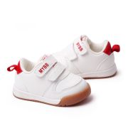 Adidasi albi cu rosu - My fashion MDMY22-14-2-c