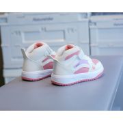 Adidasi albi cu roz pudra si insertii lila - New fashion MDTX-635-2-sa51