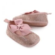 Pantofiori de ocazie cu strasuri aurii pentru bebeluse MBBBW3204-3