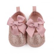 Pantofiori de ocazie cu strasuri aurii pentru bebeluse MBBBW3204-3