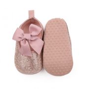 Pantofiori de ocazie cu strasuri aurii pentru bebeluse MBBBW3204-3