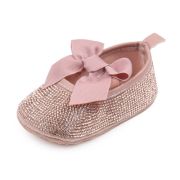 Pantofiori de ocazie cu strasuri aurii pentru bebeluse MBBBW3204-3