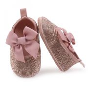 Pantofiori de ocazie cu strasuri aurii pentru bebeluse MBBBW3204-3