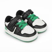 Adidasi albi cu negru si verde - Smart MB9812-1-sa1