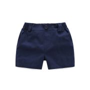 Costumas cu body alb tip polo pentru baietei AM202303303-R1