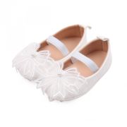 Pantofiori albi cu fundita dantelata MBBBW3098-1-p01