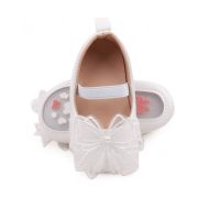 Pantofiori albi cu fundita dantelata MBBBW3098-1-p01