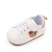 Pantofiori albi cu insertie crem - teddy (marime disponibila: 3-6 luni (marimea 18 incaltaminte)) mbbmb3134-2-p15.3-6 luni (marimea 18 incaltaminte)