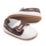 Pantofiori albi cu maro de ocazie pentru baietei MBBBW3100-3-c5