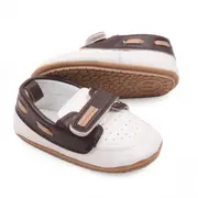 Pantofiori albi cu maro de ocazie pentru baietei MBBBW3100-3-c5