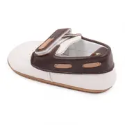 Pantofiori albi cu maro de ocazie pentru baietei MBBBW3100-3-c5